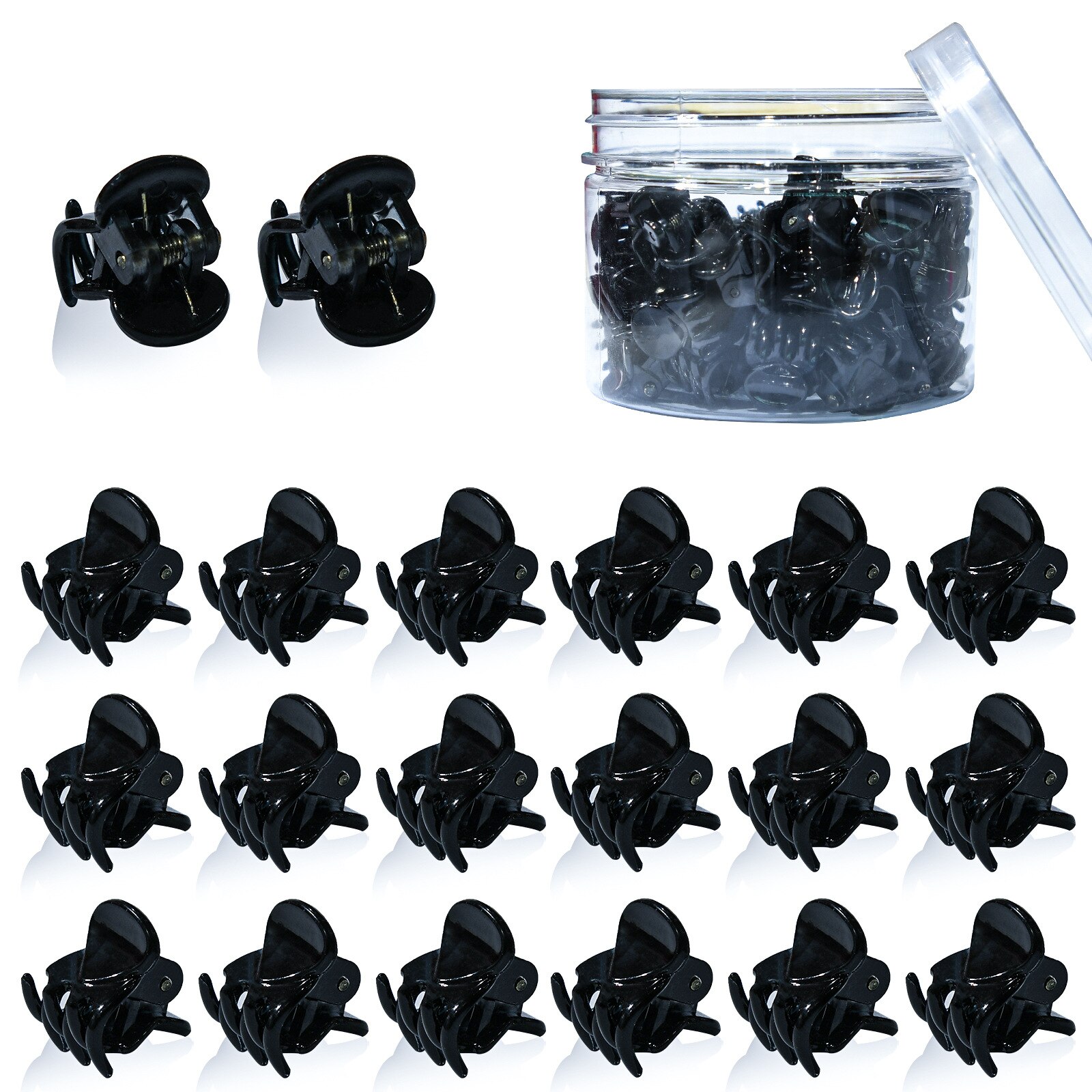 mini włosy pazury małe szczypce klamra 0.59 cal spinki robić włosów dla kobiet 48szt.-Pakiet: CL220106-D