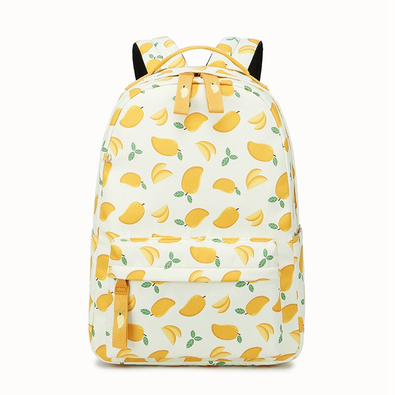 Atinfor imperméable à l'eau femmes fruits impression sac à dos adolescent sac à dos mignon fille voyage sac à dos sac à dos cartable: Mango