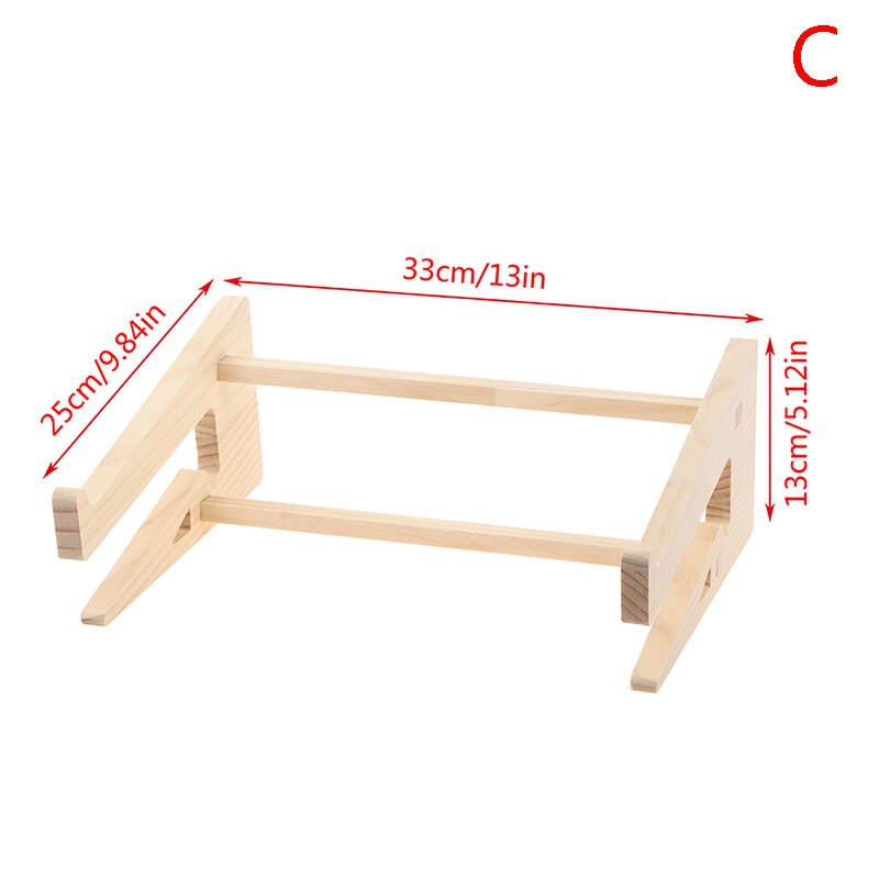 Bamboo laptop stand for macbook pro, notebook holder, wooden tablet stand, mount for r 12-17- inch notebooks: C