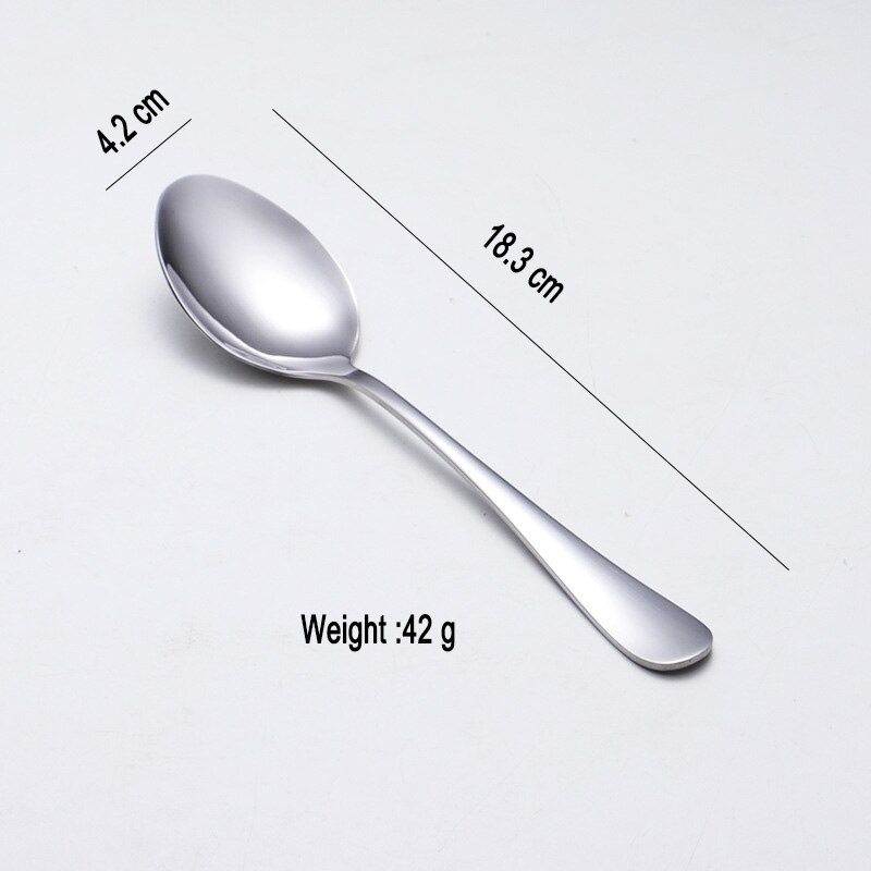 Lepelset roestvrij staal puntige lepelset 5 stuks verschillende maten bestek diner dessert ijs thee koffie lepel vallend