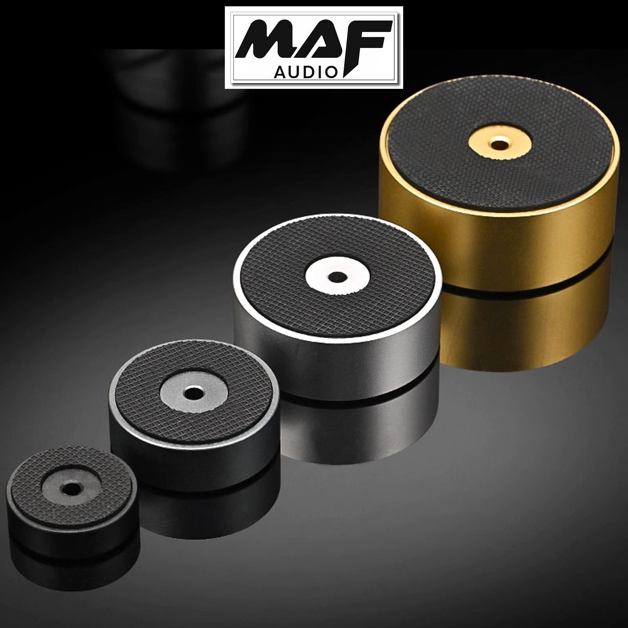 4 szt. Aluminiowe podstawki izolacyjne, antywibracyjne podkładki pod subwoofer, nóżki, kolce, stożki głośnikowe, do odtwarzacza CD, DAC, wzmacniacza, radia, DIY