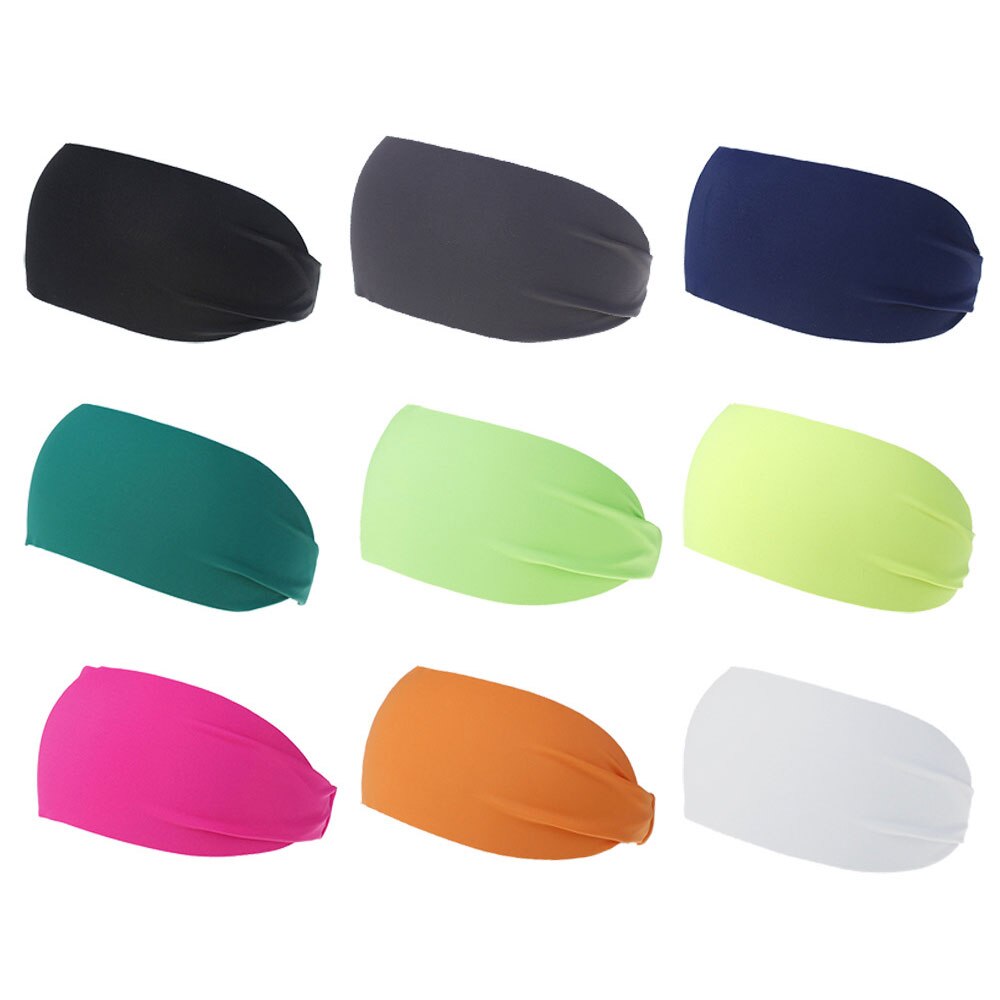 Banda deportiva para el cabello Unisex para hombres y mujeres, banda para el sudor, banda elástica para el sudor para Yoga, gimnasio, banda de cabeza elástica para deportes, bandas para el cabello de mezcla ancha