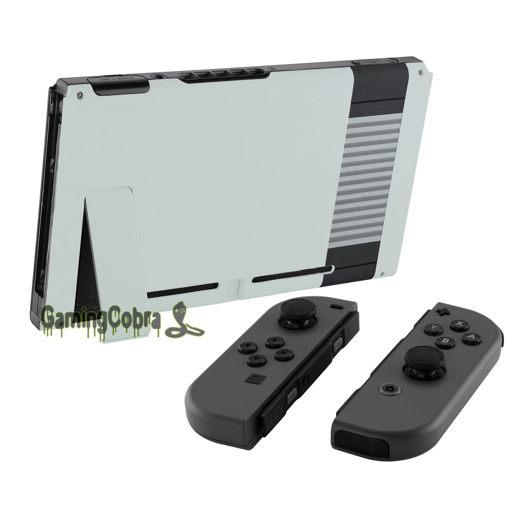 Capa de controle touch para nintendo switch, capa de substituição com placa traseira macia clássica, nes, faça você mesmo