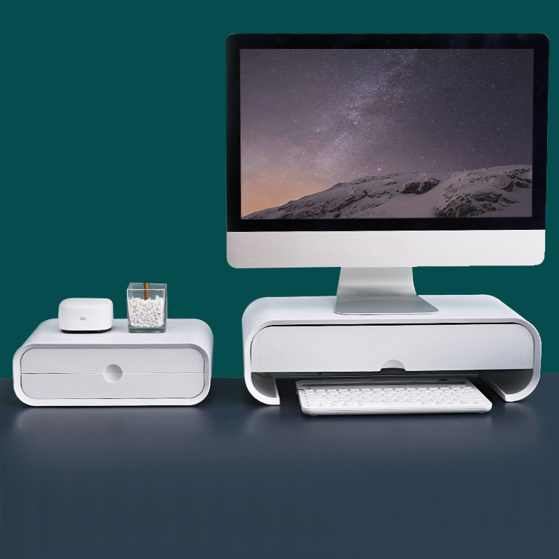 Étagère de rangement pour écran d&#39;ordinateur, une pièce, pour moniteur de bureau, pour ordinateur portable, avec tiroir