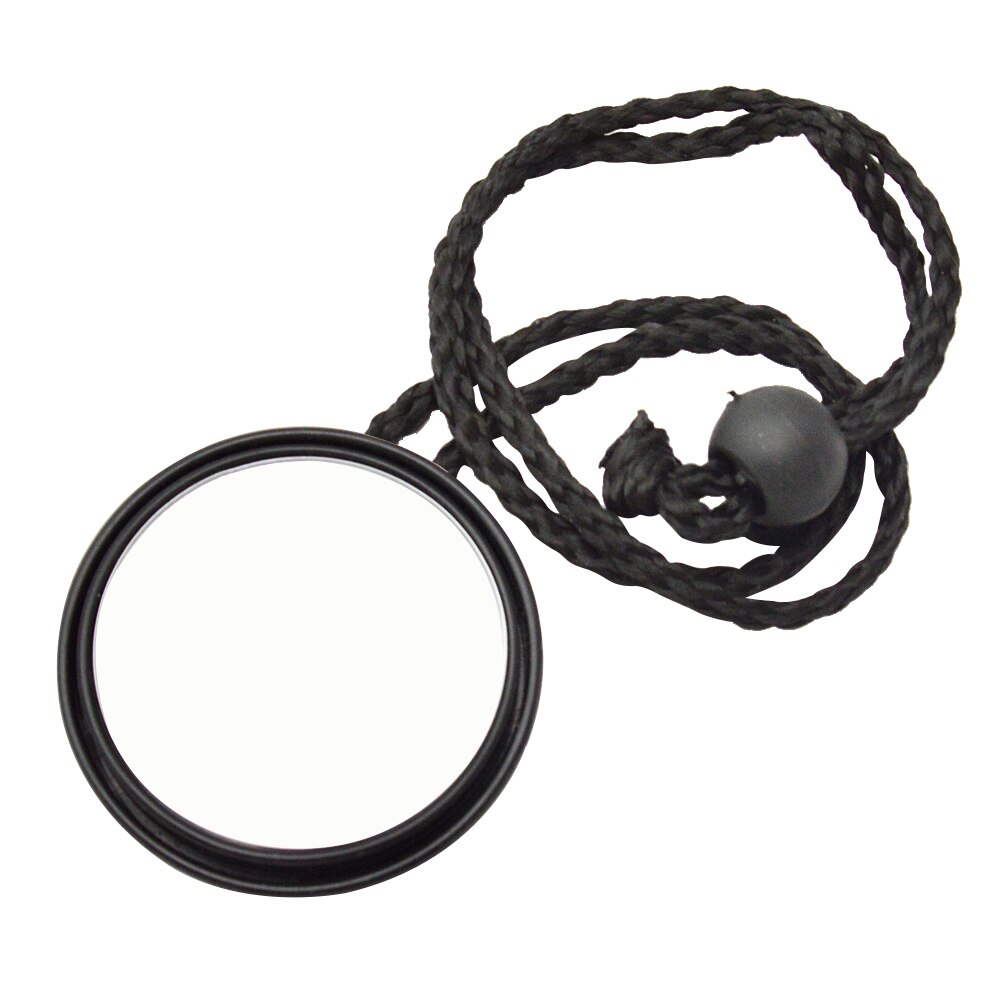 Espejo retrovisor ajustable de 360 grados para buceo con cuerda colgante lateral, cueva, barco, señal de seguridad, equipo de buceo: Negro
