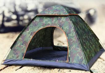 Outdoor camping folding automatic tent 1-2 people beach simple speed open double free tent: MULTI