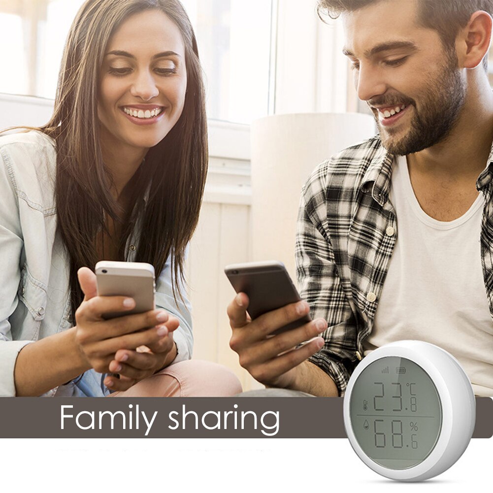 Battery-Powered Smart Home Temperature/Humidity Sensor Wall Thermometer Wall Hanging Hygrothermograph Monitor