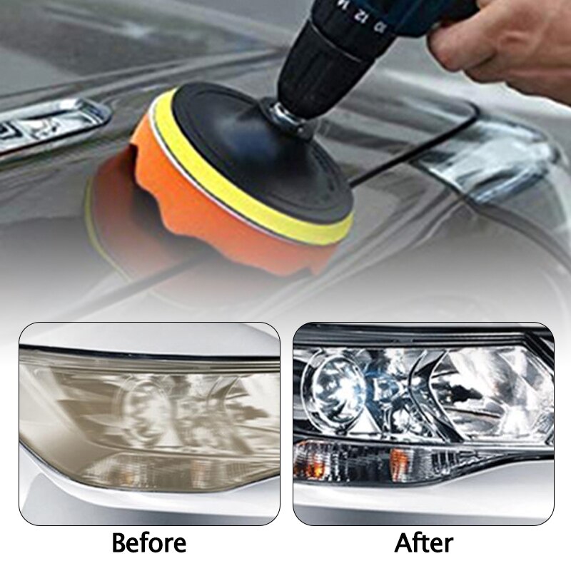 Alloyseed Auto Polijsten Spons Pads Kit 3Inch Auto Polijsten Pad Hand Tool Kit Auto Polijstmachine Spons Wiel Set Polijsten machine