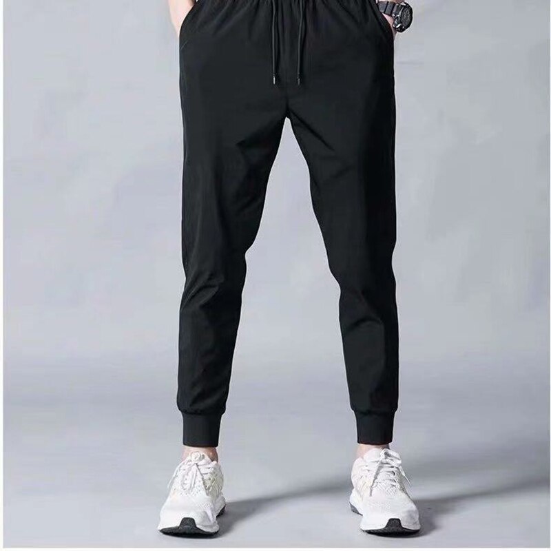 European and American men's trend casual sports trousers all-match drawstring trousers