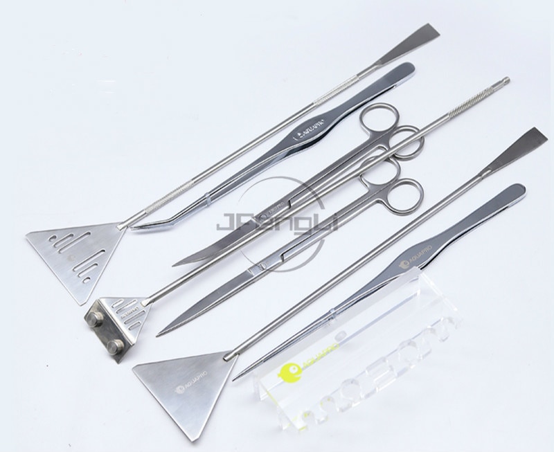 ADA AQUAPRO Plant Cleaning Tools Stainless Steel Scissor Tweezer Scoop Scraping algae knife Aquarium Water Fish tank