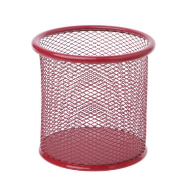 Rectangular Mesh Style Metal Pencil Holder Organizer Desk Pen Containers: 5AC600143-A-R