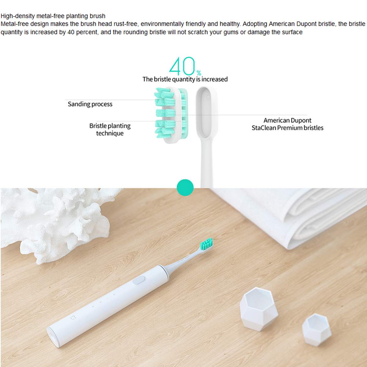 Xiaomi Mijia International Version IPX7 Smart Sonic Electric Toothbrush Rechargeable Tooth Brush Ultrasonic