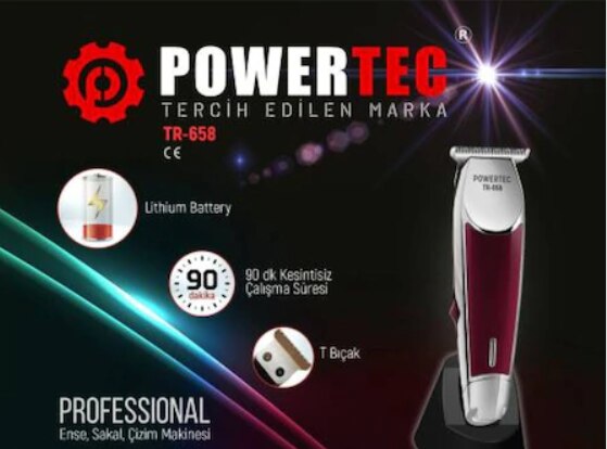 Powertec TR658 Scheren Machine Baard Hals Correctie Nieuw Product 100% Originele
