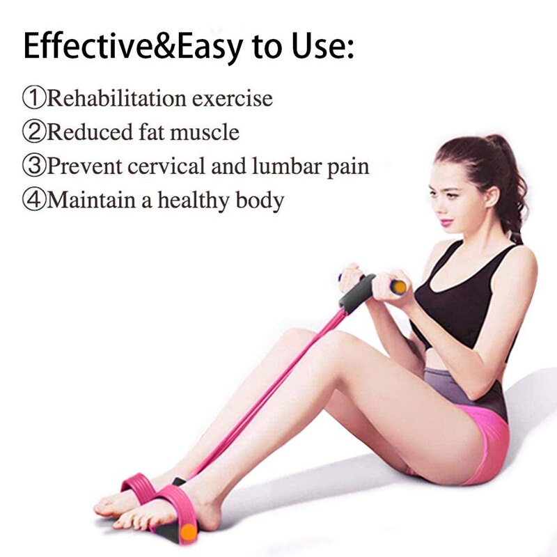 Pedal Widerstand Band 6 Rohr Elastische Yoga Pedal Abzieher Widerstand Band für Bauch Taille ArmLegStretching Situp Ausbildung