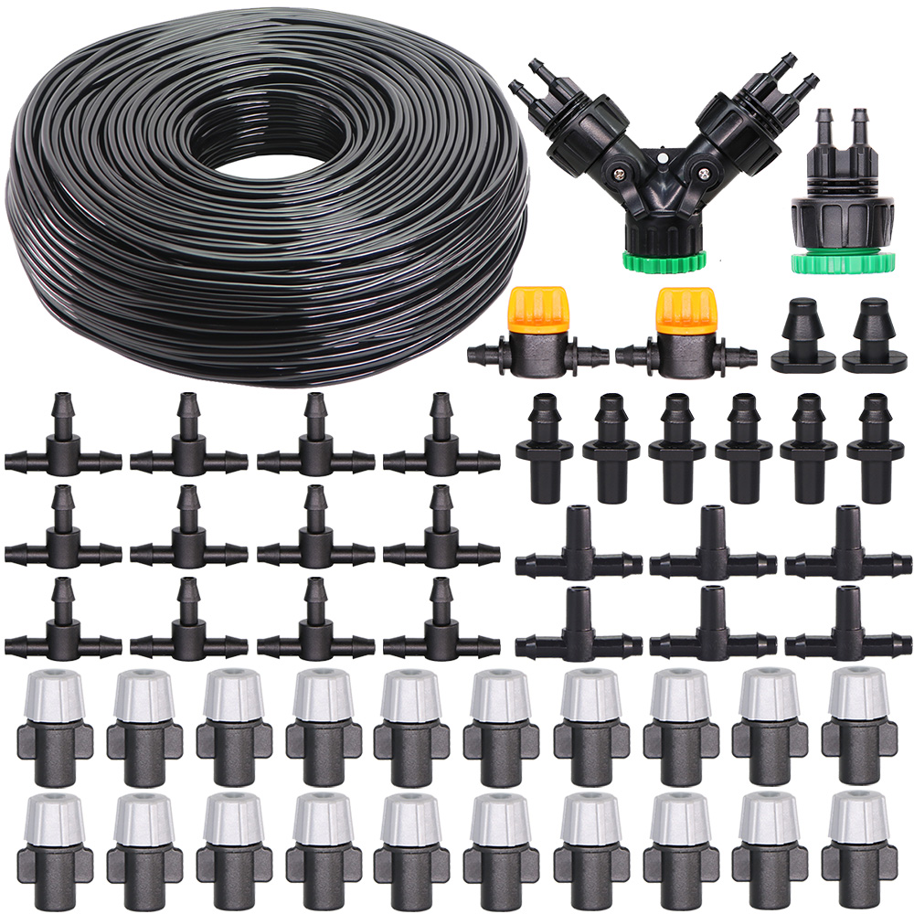 100 Pezzi Micro Dripper Regolabili Da 1/4" Per Irrigazione A Goccia: Tubo Flessibile Per Giardino E Piante