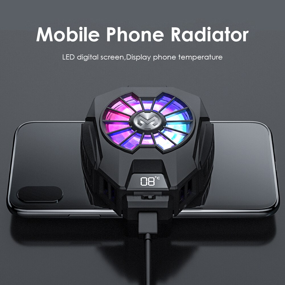 Mobile phone Cooler DL05 Mobile Phone Gaming Fan Cooler Digital Display USB Gamepad Radiator For iphone xiaomi 84*65*35mm