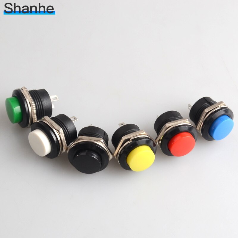 5pcs momentary push button switch OFF-(ON) 16mm