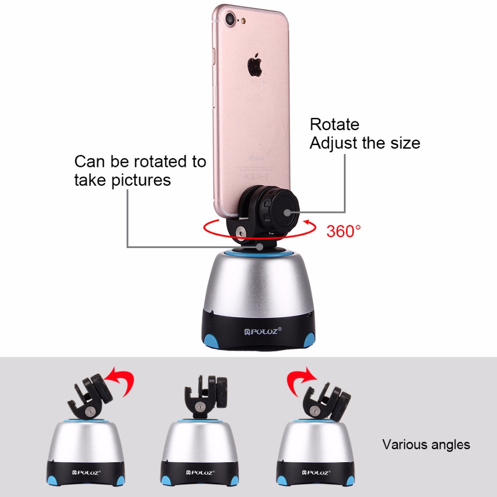 Puluz 360 Graden Rotatie Panning Roterende Panoramische Statiefkop Met Afstandsbediening Stabilisator Voor Iphone Gopro Dslr Camera &#39;S