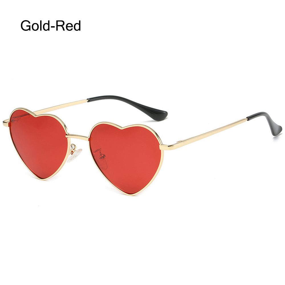 Metall Rahmen Frauen Herz Sonnenbrille Polarisierte Sonnenbrille modisch Herz-geformt Gläser Jahrgang UV400 Brillen