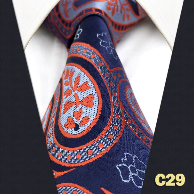 Krawatten Silk Business Krawatten für Herren Extra lange größe 63 "160cm Navy Blauen Streifen Hochzeit: CX29