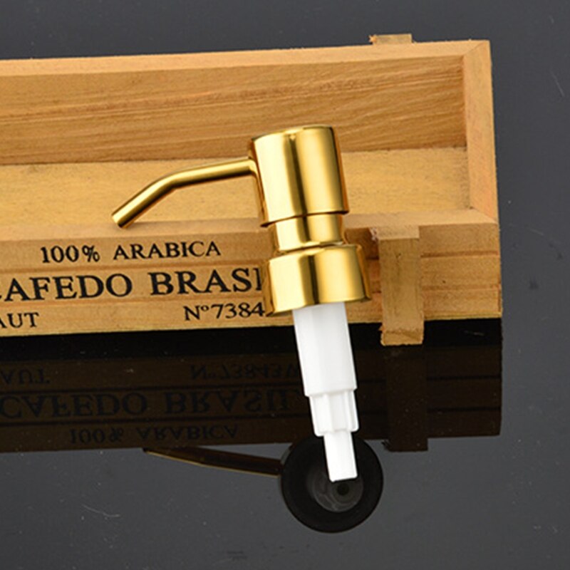 Round Neck Top Soap Dispenser Pump Rust Proof Soap Bottles Pumps Plating Gold