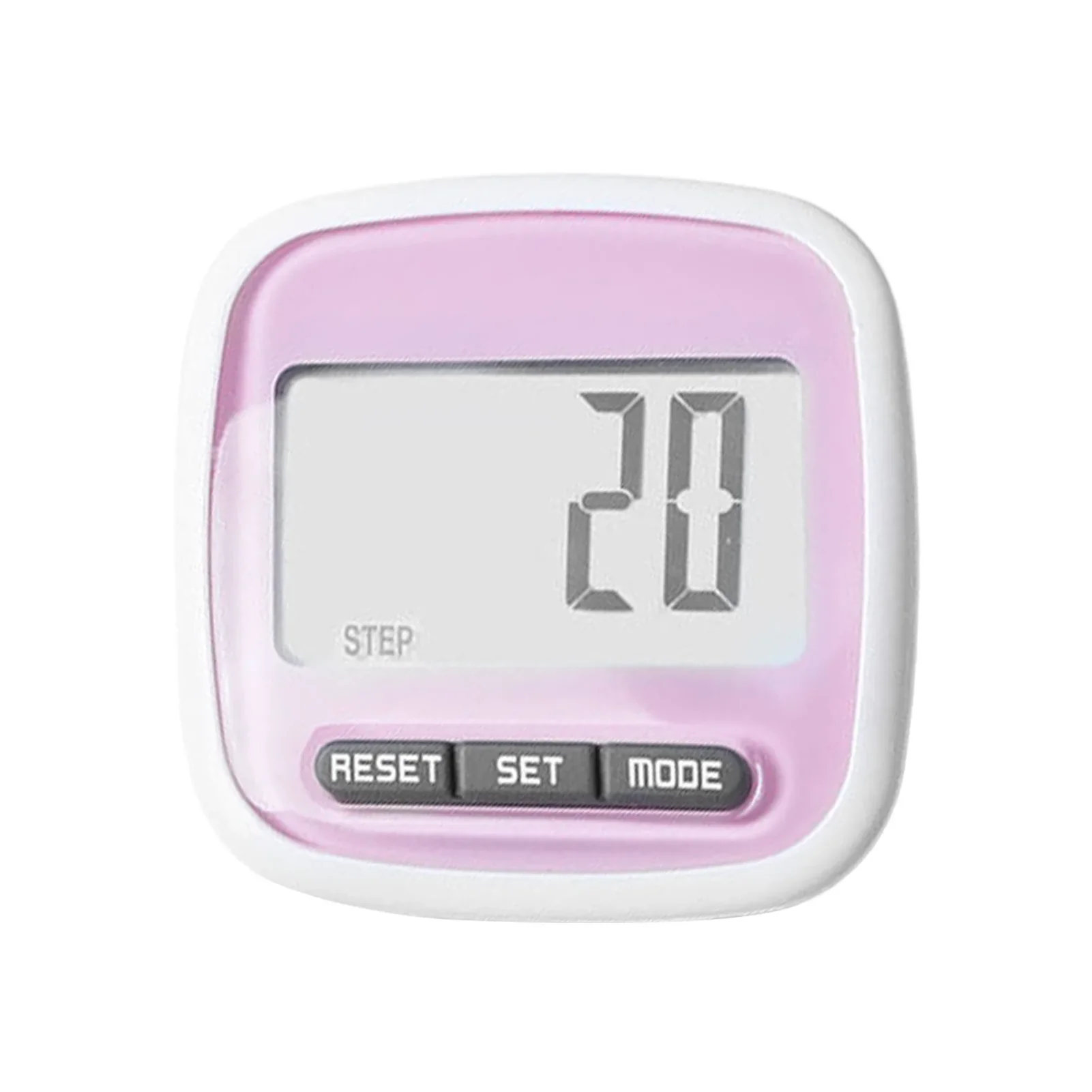 3d stappentellers, waterdichte 3d sportstappenteller met calorieënteller en lcd-display, fitnessapparatuur: Roze