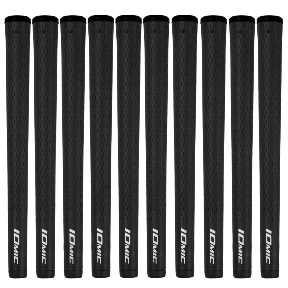 10PCS IOMIC STICKY 2.3 Golf Grips Universal Rubber Golf Grips 10 Colors Choice: Black