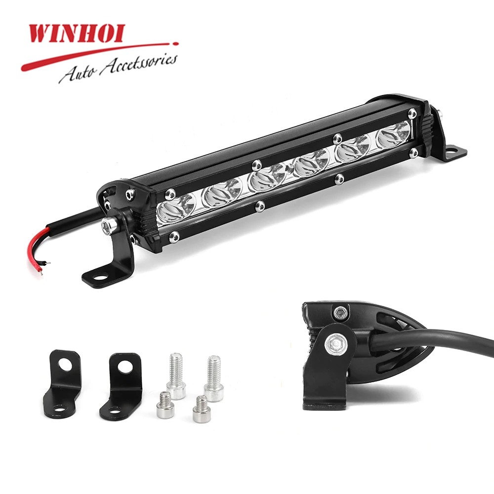 12V 6 "18 W Auto Bar Combo LED DRL Dagrijverlichting Spotlight Offroad Licht Fog lamp 4X4 4WD voor ATV UTV Boot