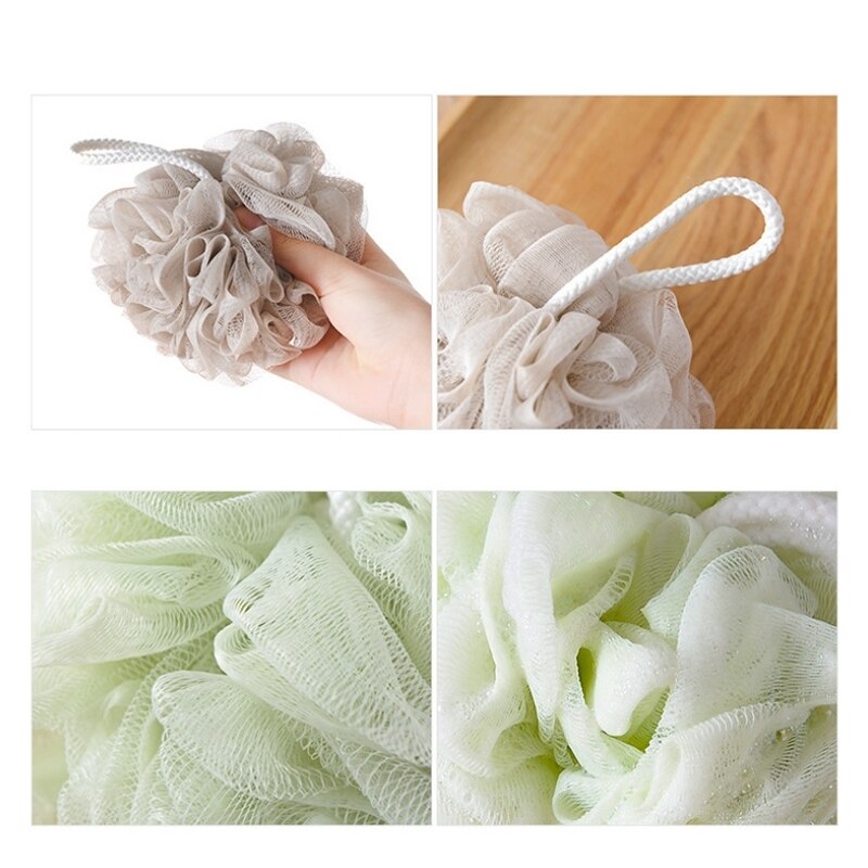Soft Shower Mesh Foaming Sponge Exfoliating Scrubber White Bath Bubble Ball Body Skin Cleaner Cleaning Tool Bathroom Accessories