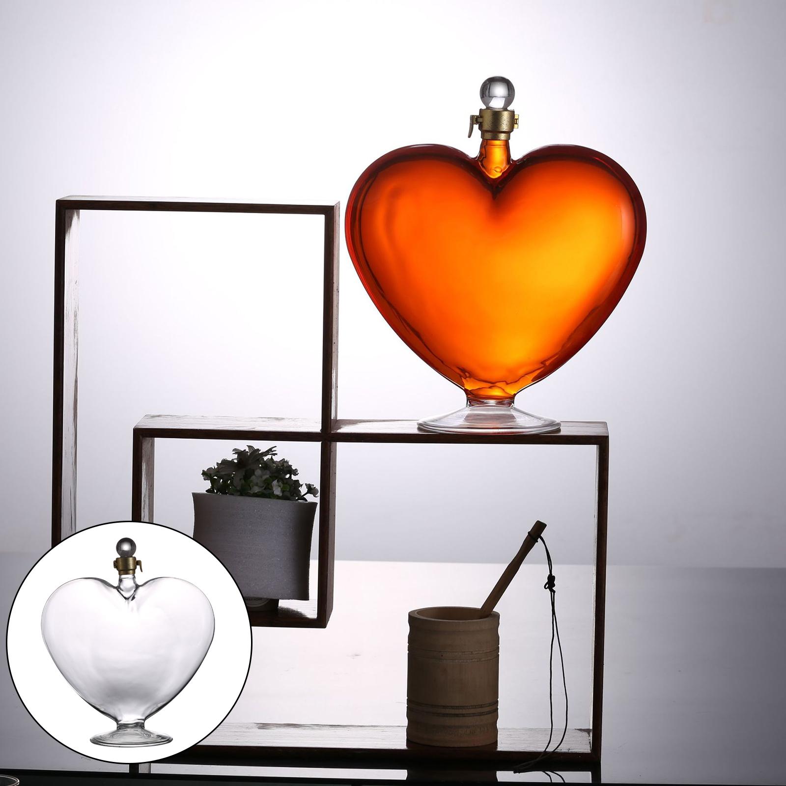 1 peça de vidro 1l presentes entretenimento coração decanter diamante para casa