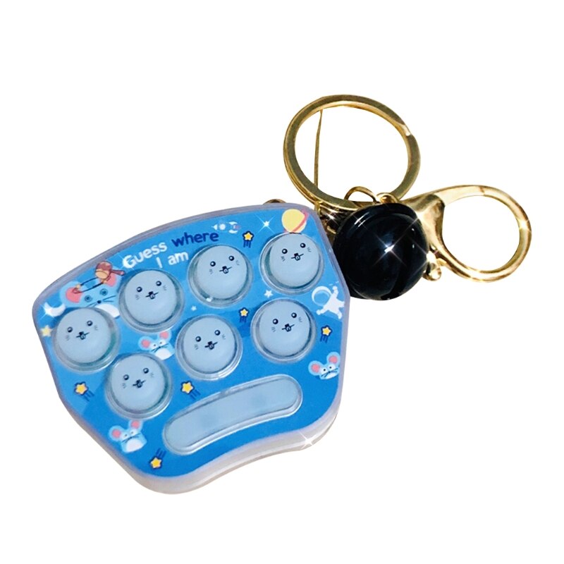 Mini juego de memoria para hámster para niños y adultos, llavero electrónico Led, máquina de juego con botón: 6