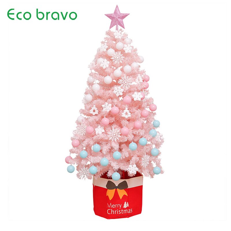 Ecobravo 60Cm Roze Massaal Kerstboom Kunstmatige Simulatie Versleutelde Roze Boom Creatieve Thuis Kerst Decoratie