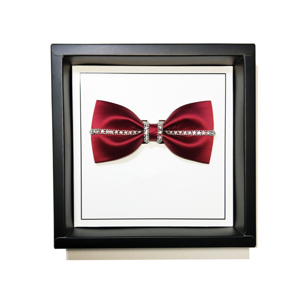 Pajarita de seda para hombre, corbata de diamante hecha a mano de lujo para boda, original, conjunto de pañuelo de corbatín retro para negocios: only tie 03