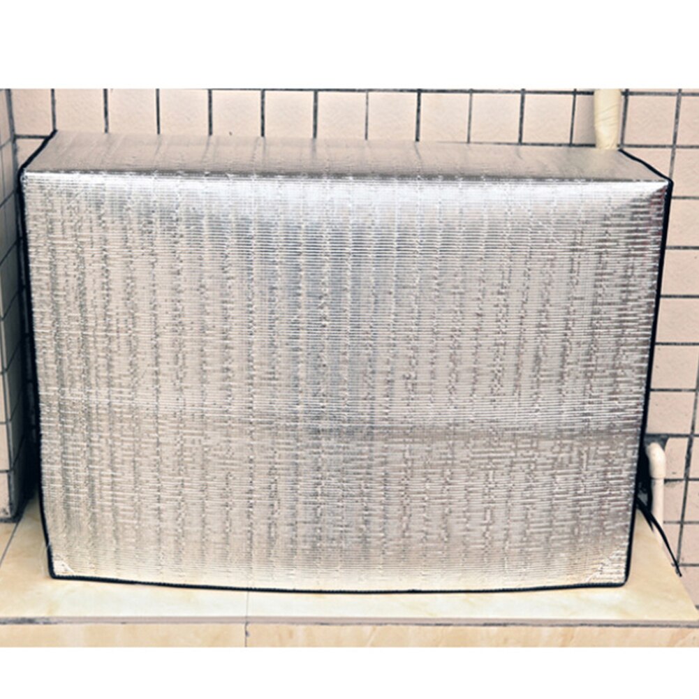 Double Sided Outdoor Air Conditioner Cover Waterproof Washing Cleaning Tools UV Resistant Organizer Aluminum Film Protective