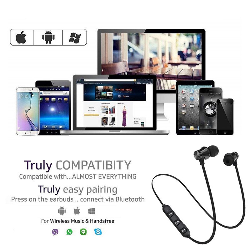 Auriculares deportivos con Bluetooth, manos libres, magnéticos, con micrófono, para iPhone, Xiaomi, Android, LG