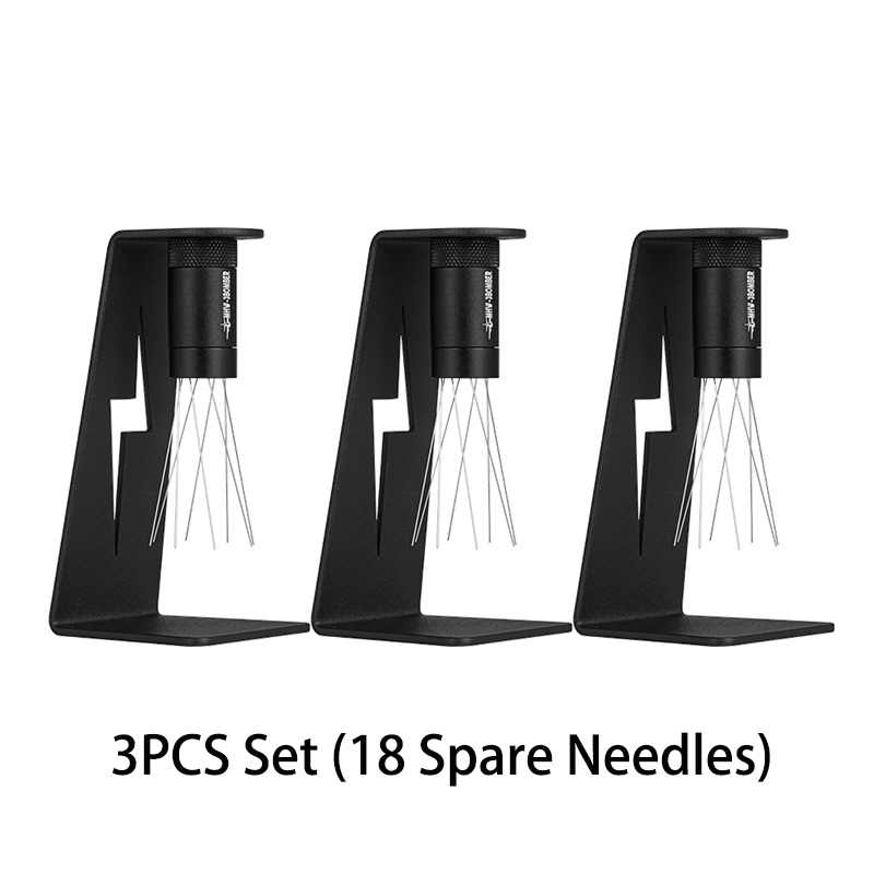 MHW-3BOMBER Adjustable WDT Espresso Distribution Tool Replaceable Needles Coffee Stirrer with Magnetic Stand Barista Accessories