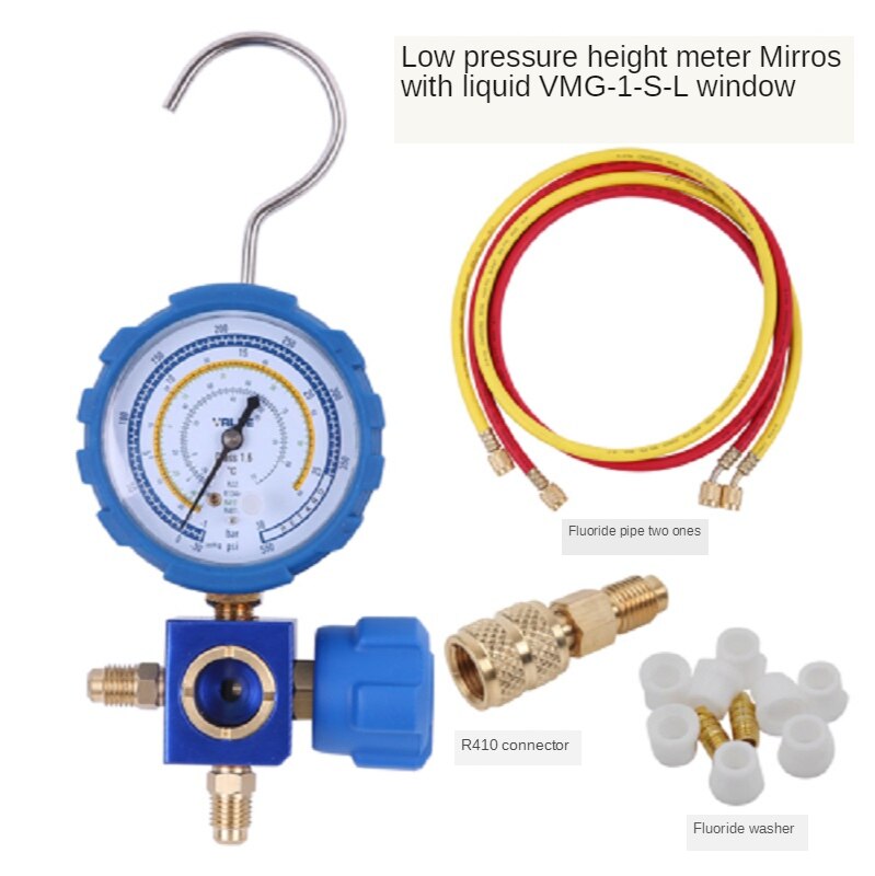 VALUE VMG-1 High and Low Pressure Single Meter Valve Refrigerant Pressure Gauge Refrigerant Fluoride Meter hvac tools