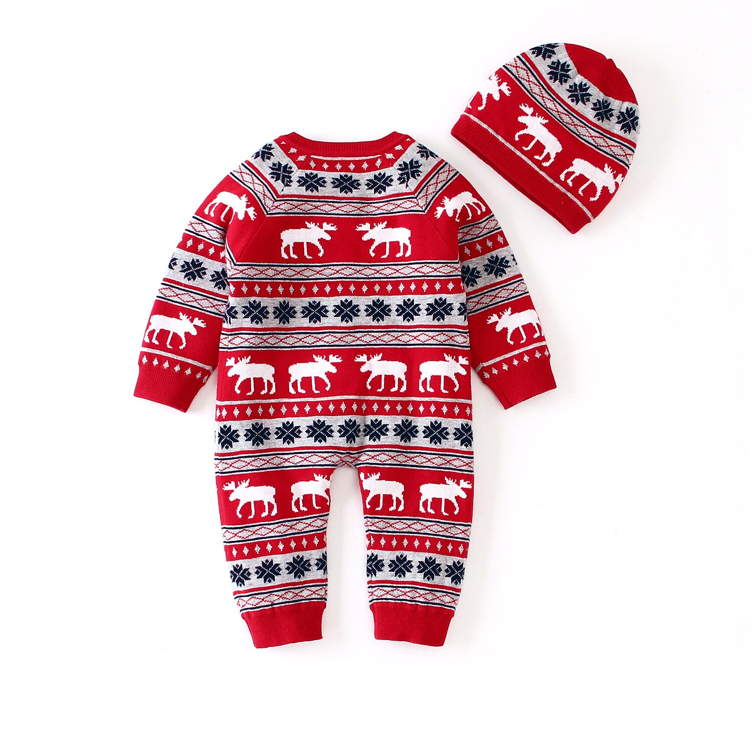 Baby Mädchen Weihnachten Strampler Herbst Langarm Neugeborenen Jungen Overalls Rentier Gestrickte Kleinkind Overalls Kinder Kleidung