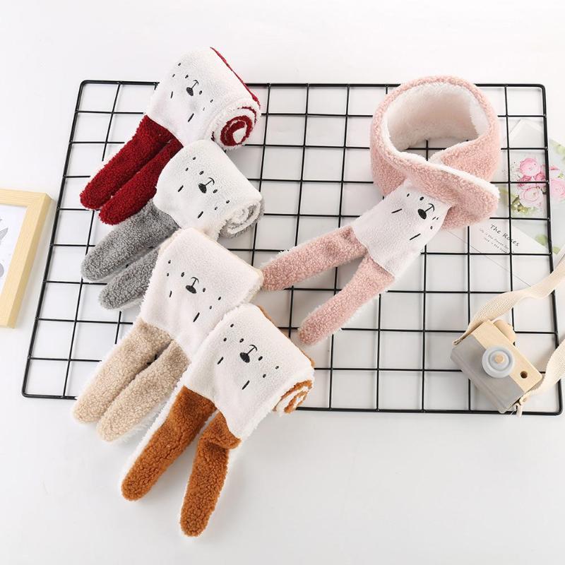 Bufanda cálida bebé niños invierno imitación piel de cordero otoño invierno cálido Collar chal bufandas Niños Accesorios para 0-3 años bebé