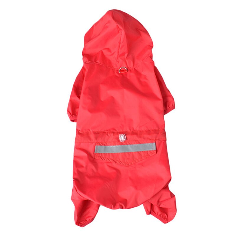 Snailhouse Waterdichte Transparante Regenjassen Puppy Hond Regenjas Draagbare Hond Regen Jassen Opvouwbare Light Kleding Puppy Regen Jas: Red / XL