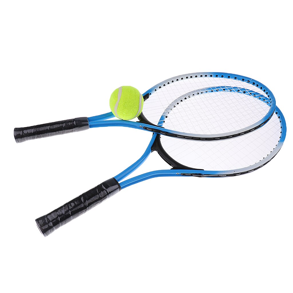 Adult Tennis Racket Set - 2x Tennis Rackets, 1x Racket Cover And: Blue