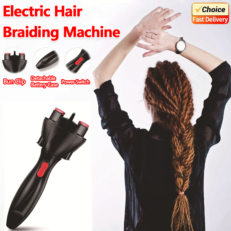 360 Degree Rotating Automatic Hair Braider Machine Two Strand Twist Braid Maker Electric Hair Styling Tool for Women Girls
