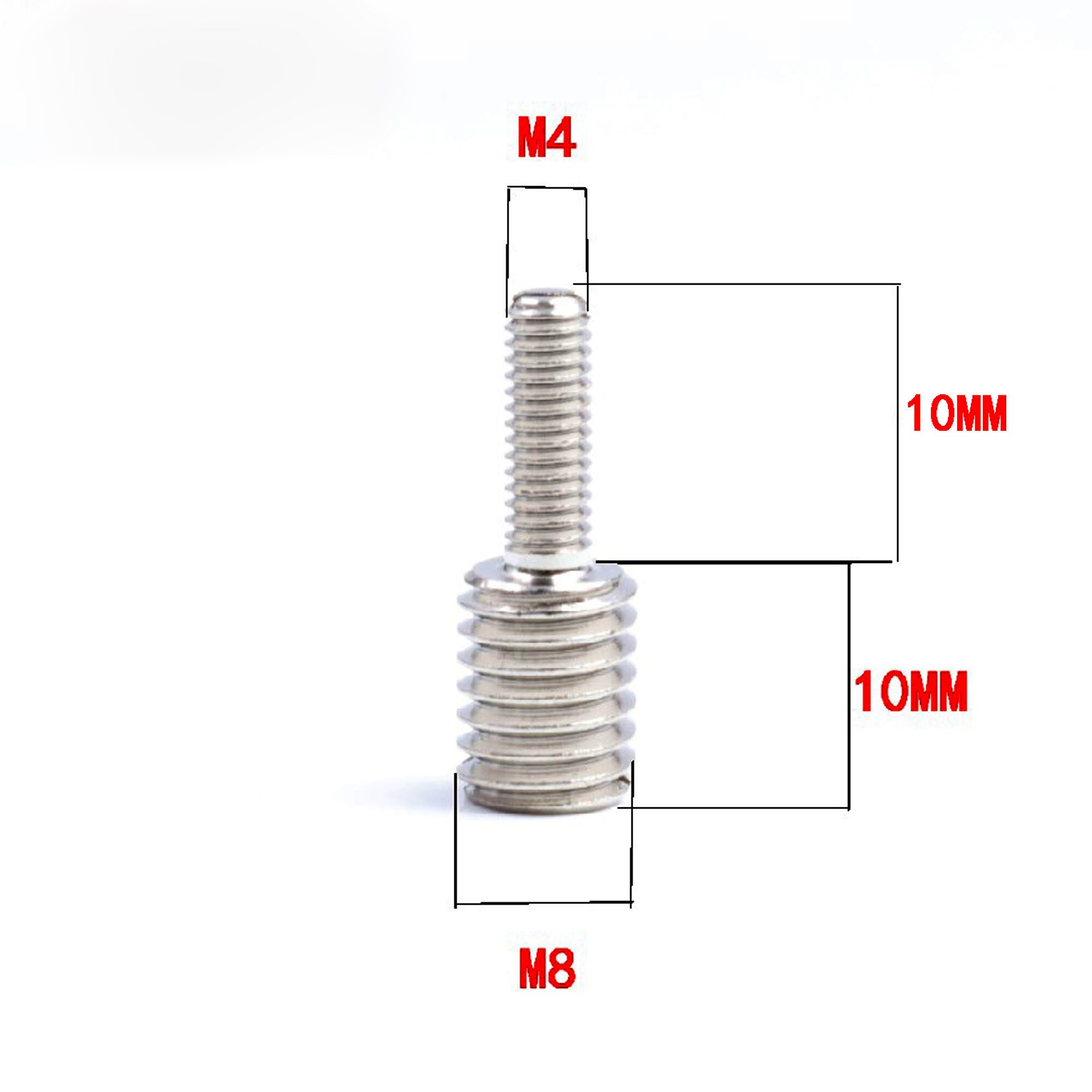 stainless steel M8 to M6 M4 M10 conversion screw variable diameter screw amplifier footpad installation screw M8 to M4: M8 TO M4
