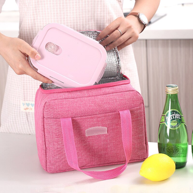1 Pc Draagbare Grote Lunch Tas Waterdicht Voedsel Picknick Lunch Box Bag Geïsoleerde Vrouwen Koeler Zakken Verse Bento Voedsel Pouch