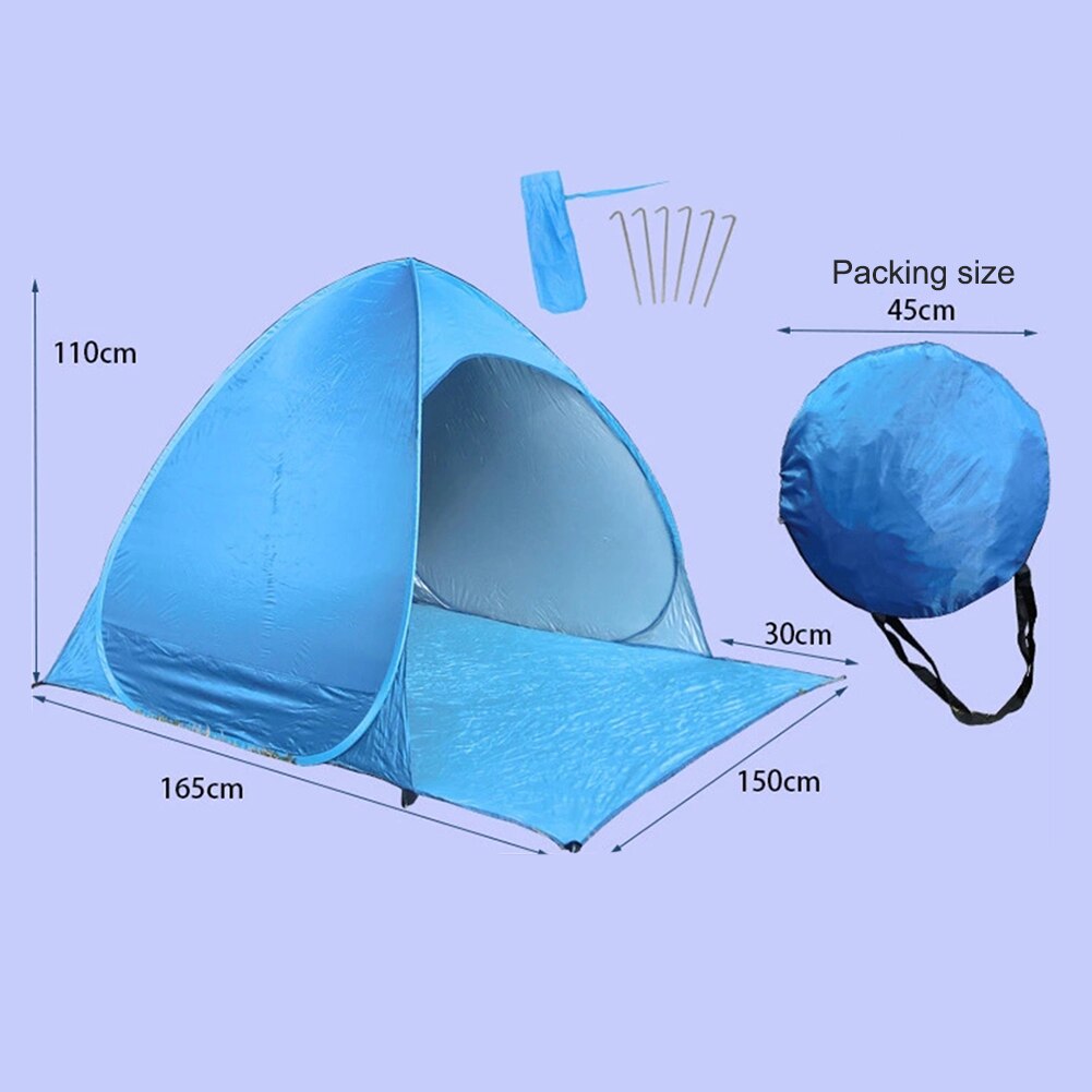 Automatische Pop-Up Outdoor Zon Onderdak Strand Tent Uv-bescherming Zonnescherm Camping Reizen Zonnescherm Regendicht Kampeeruitrusting