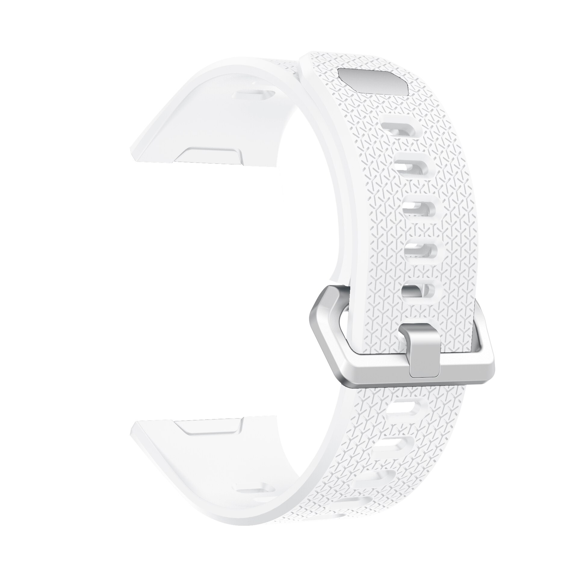 BEHUA Watchband For Fitbit ionic bracelet sport watch bands wristband Replacement silicone smart watchstrap For Fitbit ionic L/S: white / L   size
