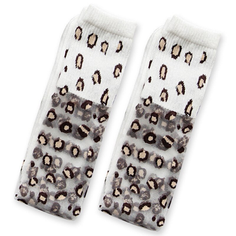 Leopard piger knæhøje sokker til børn børn sommer mesh skridsikker lange høje sokker afslappet skridsikker 3-8 år