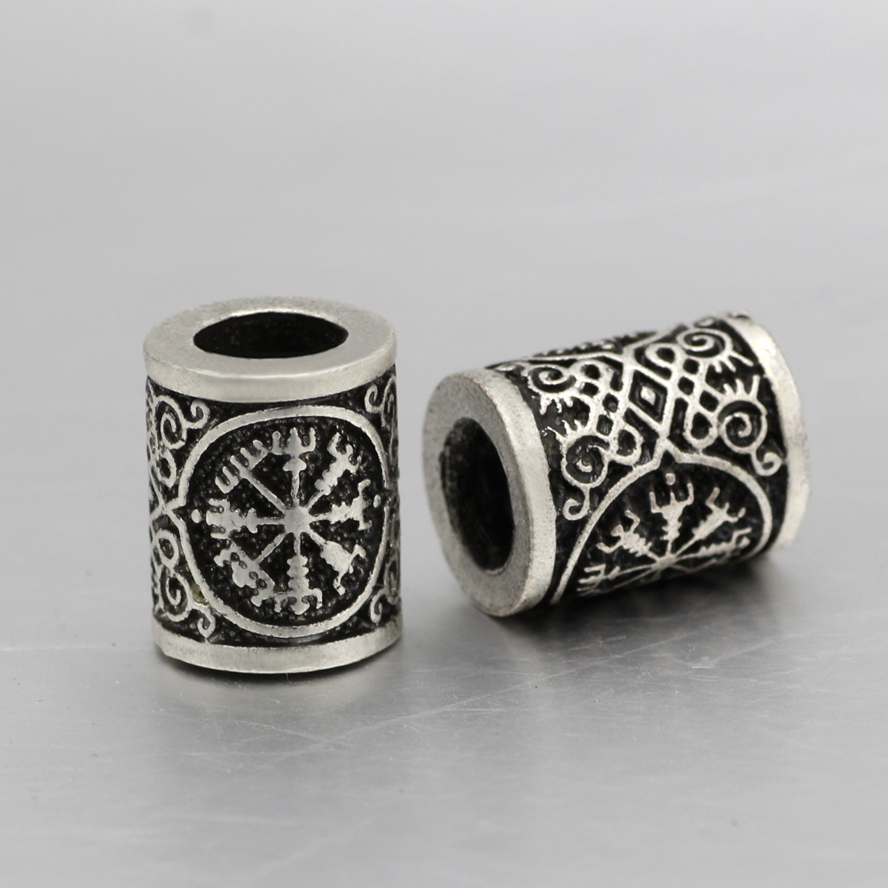 5 stuks Viking Kralen Haar Vlecht Baard Dreadlock Kralen 8mm Gat Sieraden Armband Maken Metalen Kraal DIY Accessorries