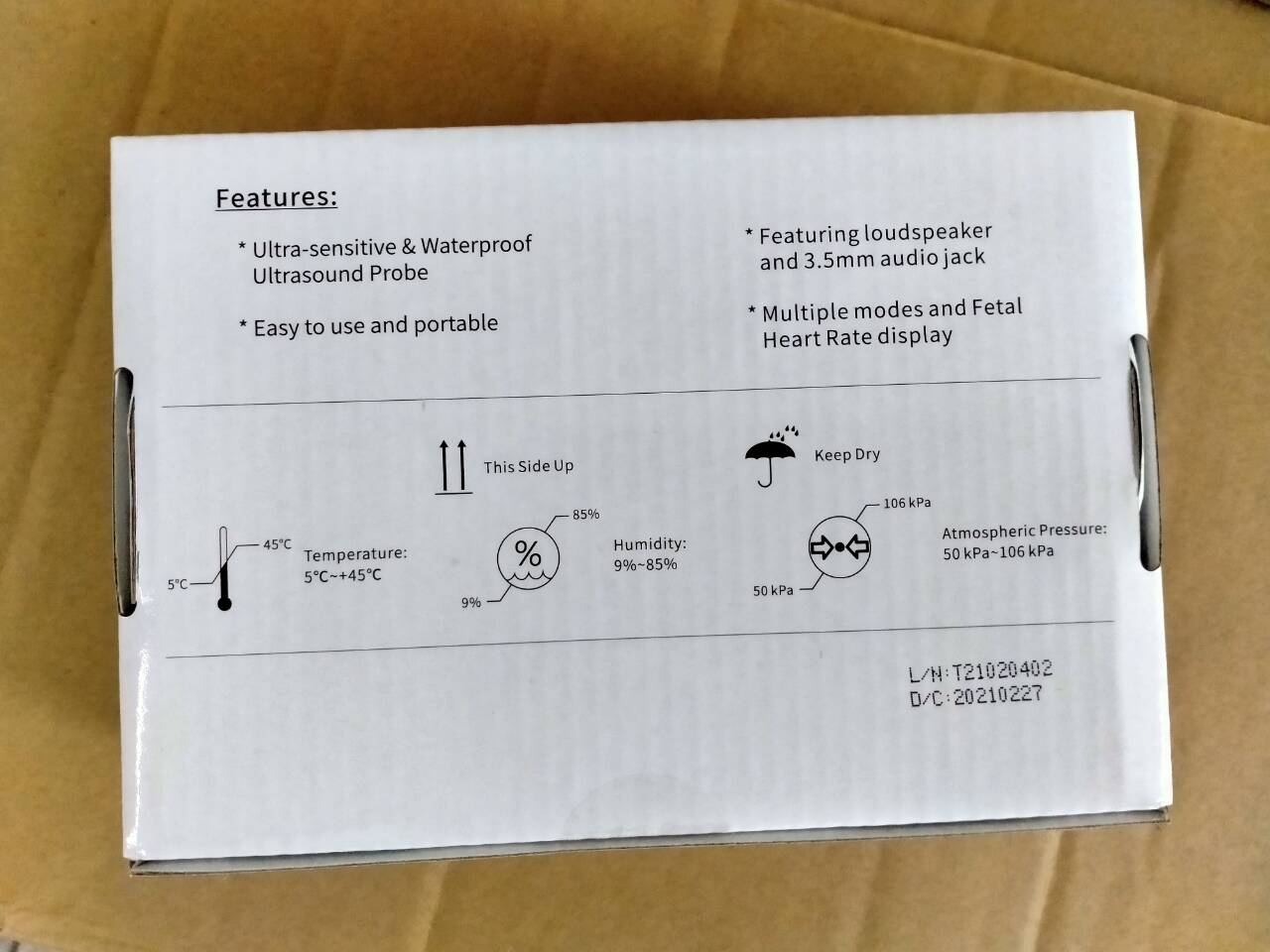 2.5 mhz sonde prænatal føtal doppler baby hjerteslagsmåler ultralydsdetektor