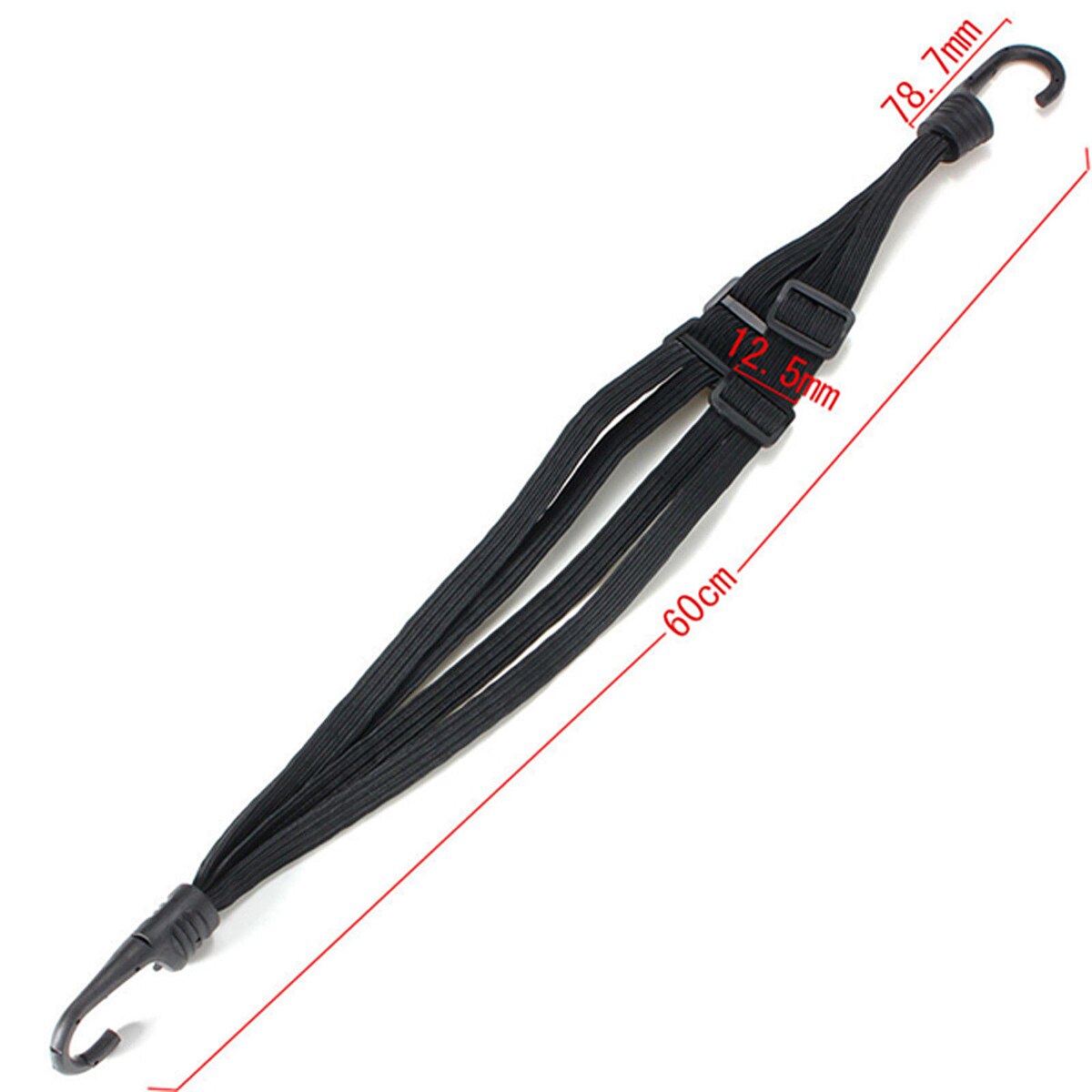 Correas para casco de motocicleta de 60cm, ganchos, cuerda elástica retráctil para equipaje, Correa fija, Red de equipaje para casco de Motos, accesorios para motocicleta